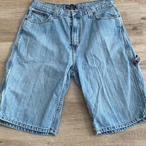 Vintage 90s Era U.S POLO ASSN. Blue Denim Baggy Shorts Men’s Size 34